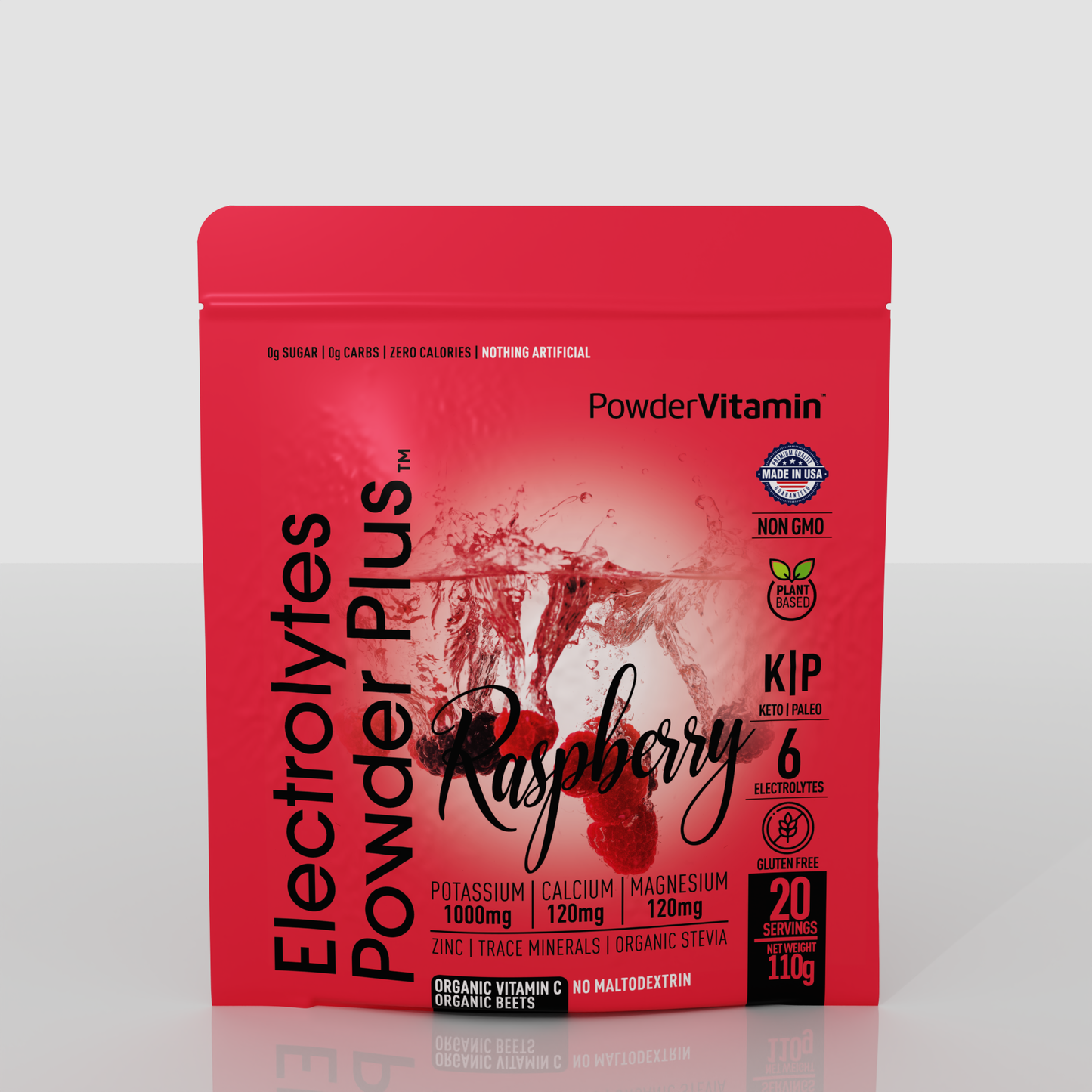 Raspberry Electrolytes Powder 20 Servings