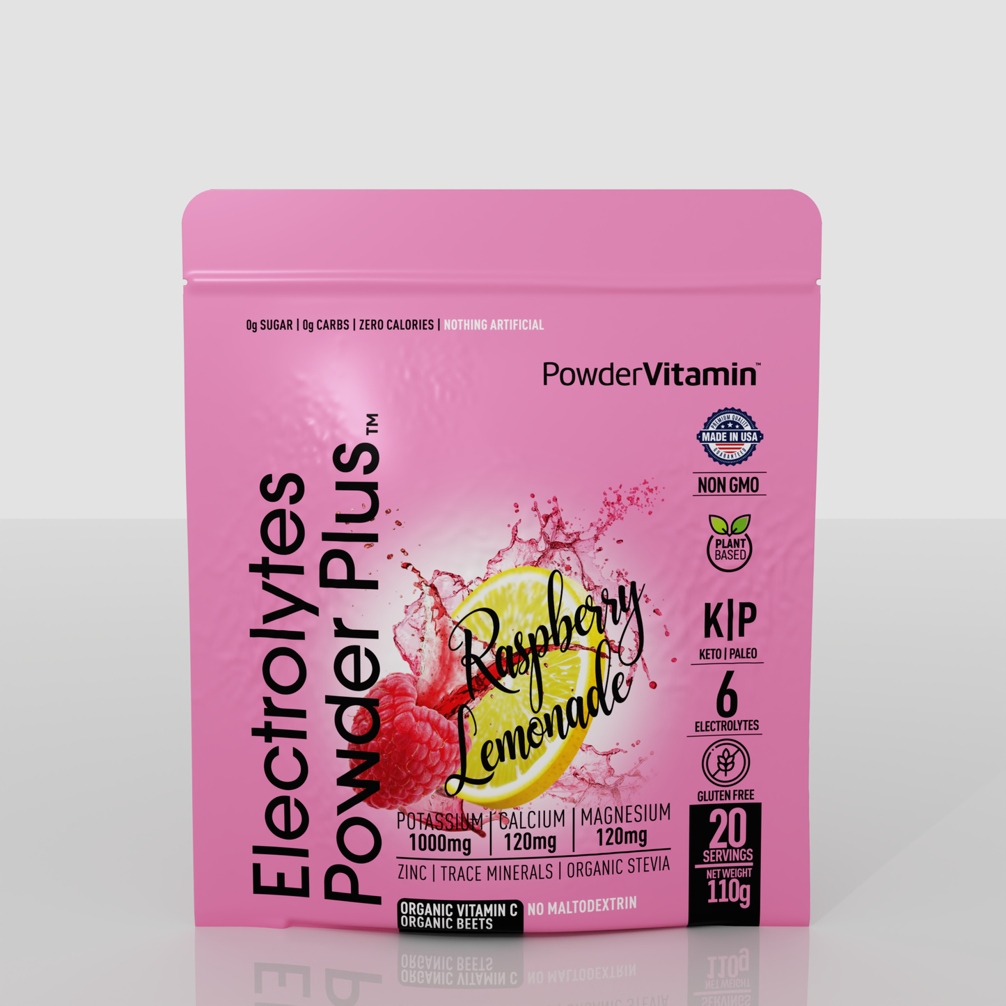 Raspberry Lemonade Electrolytes Powder 20 Servings