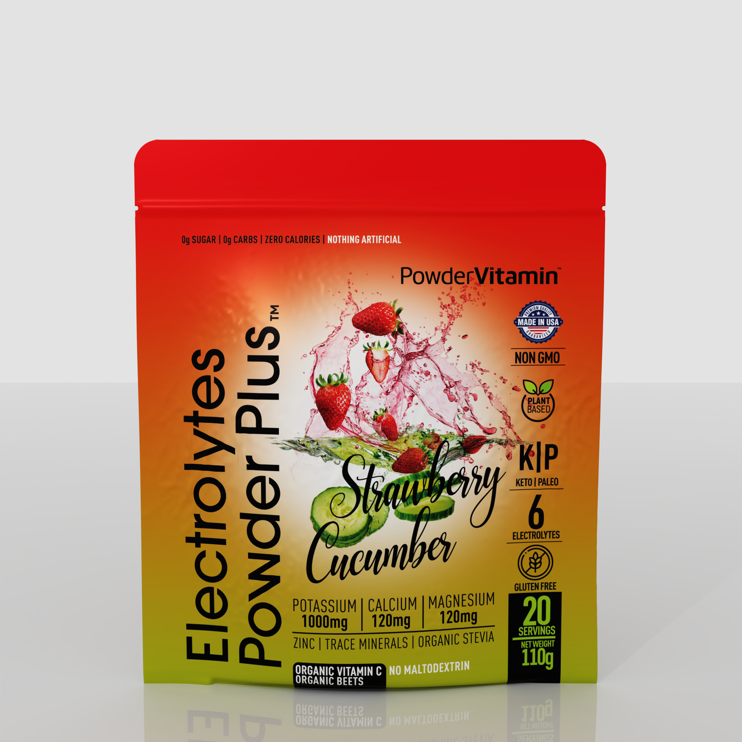 Strawberry Cucumber Electrolytes Powder 20 Servings