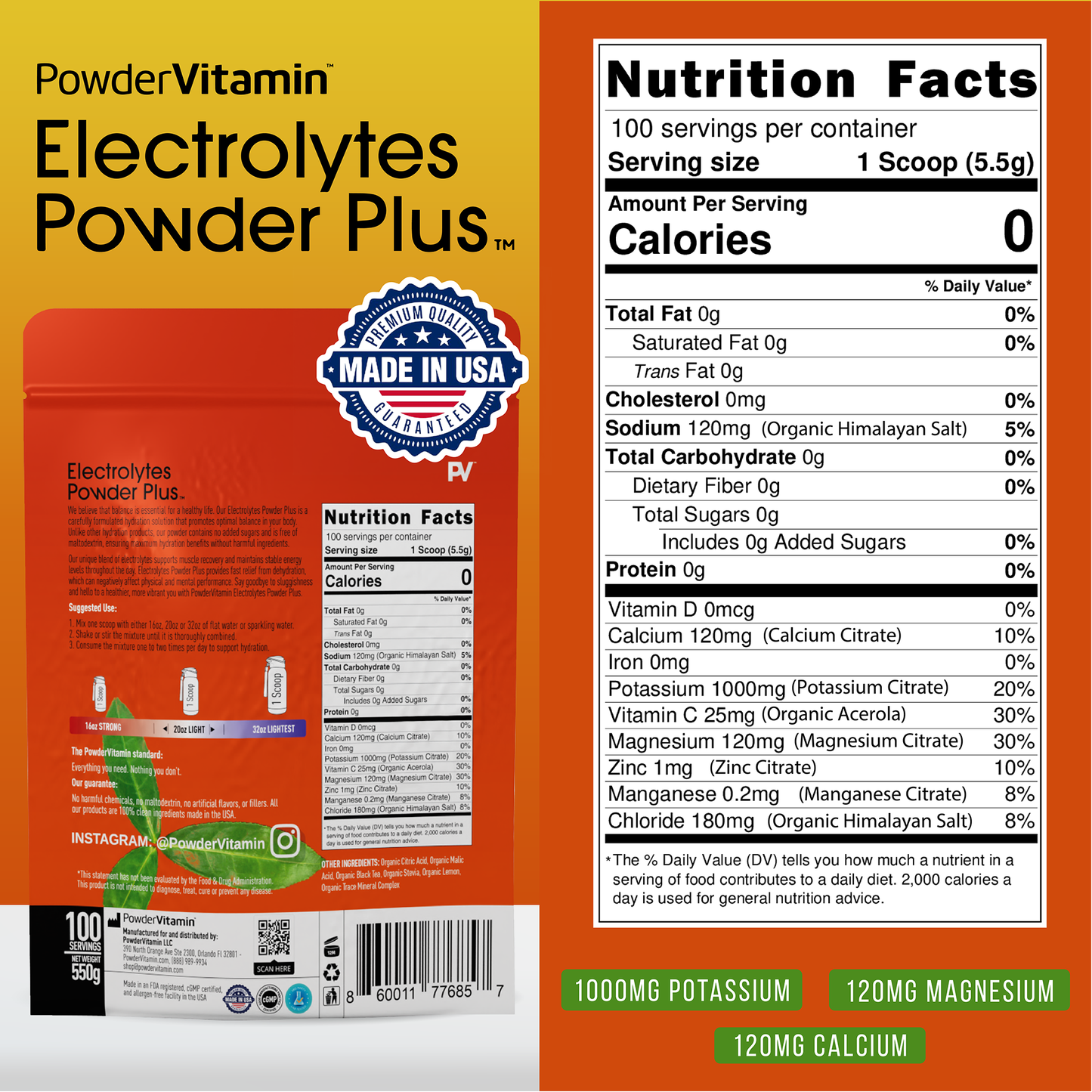 Black Tea Lemonade Electrolytes Powder 100 Servings