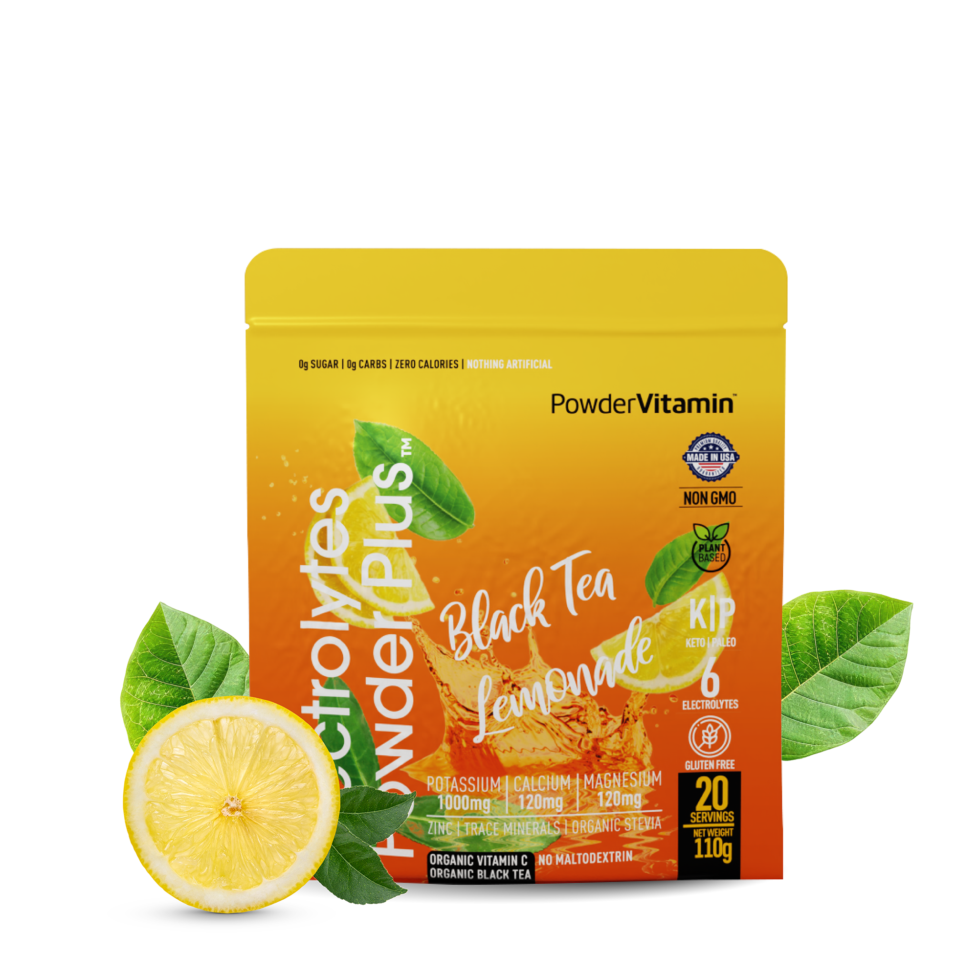 Black Tea Lemonade Electrolytes Powder Plus™ 20 Servings