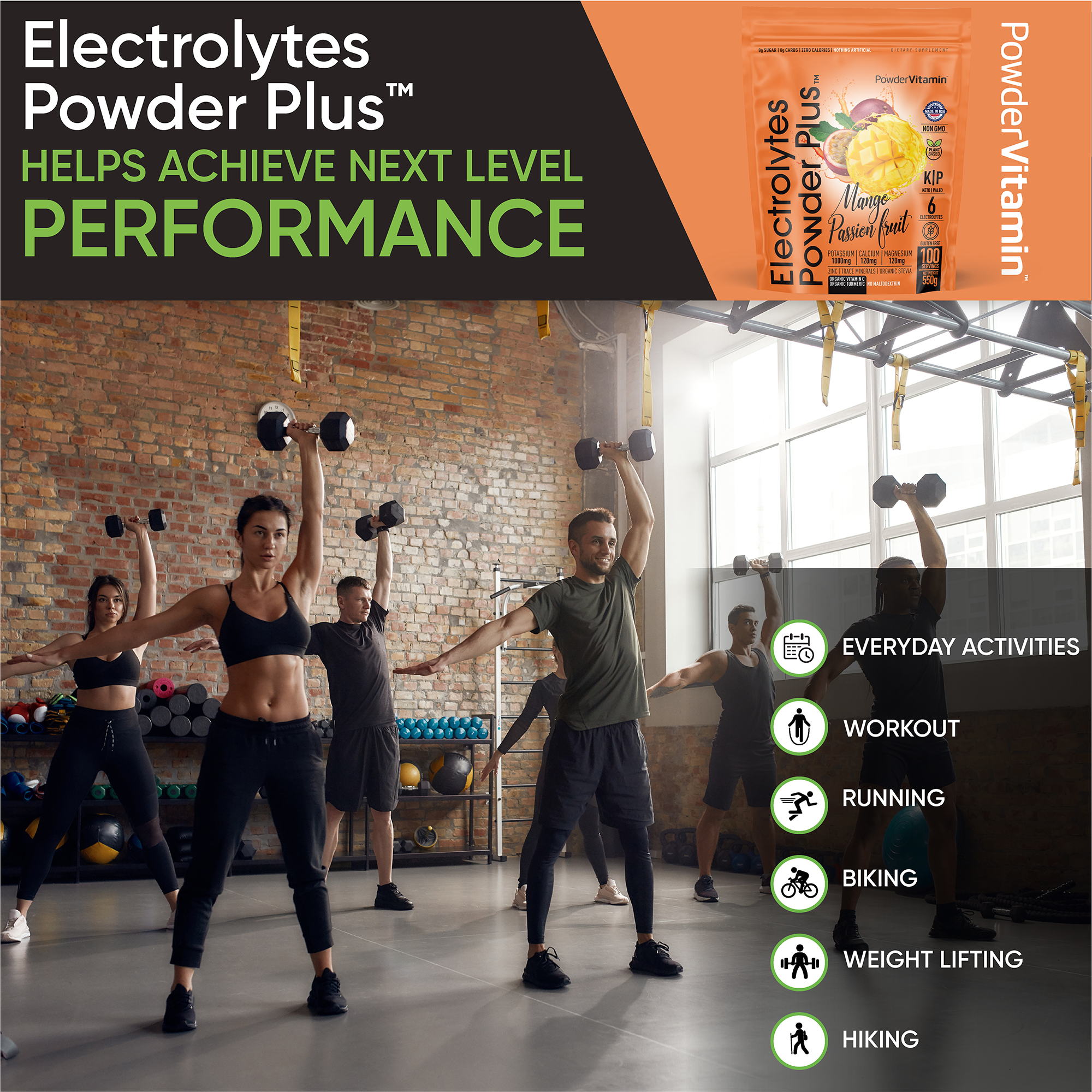 Mango Passionfruit Electrolytes Powder Plus™ 100 Servings