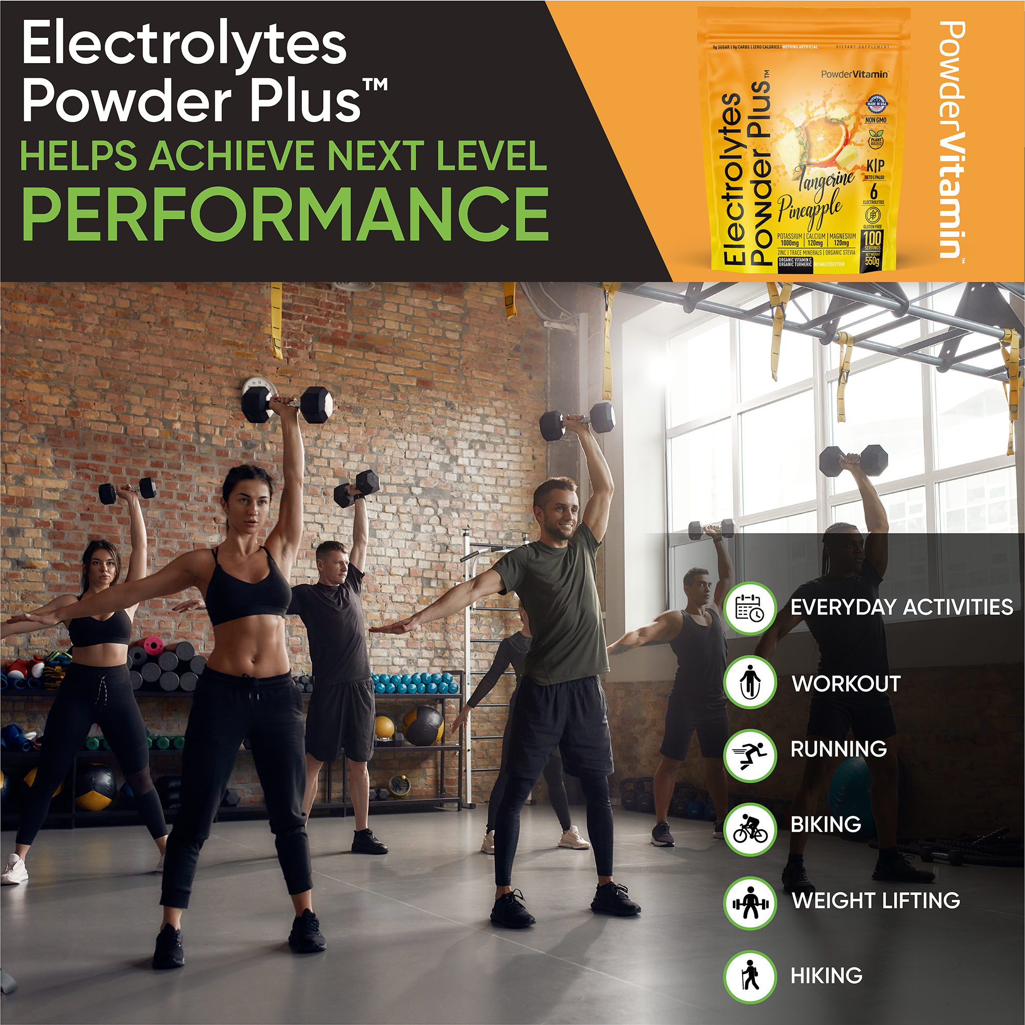 Tangerine Pineapple Electrolytes Powder Plus™ 100 Servings