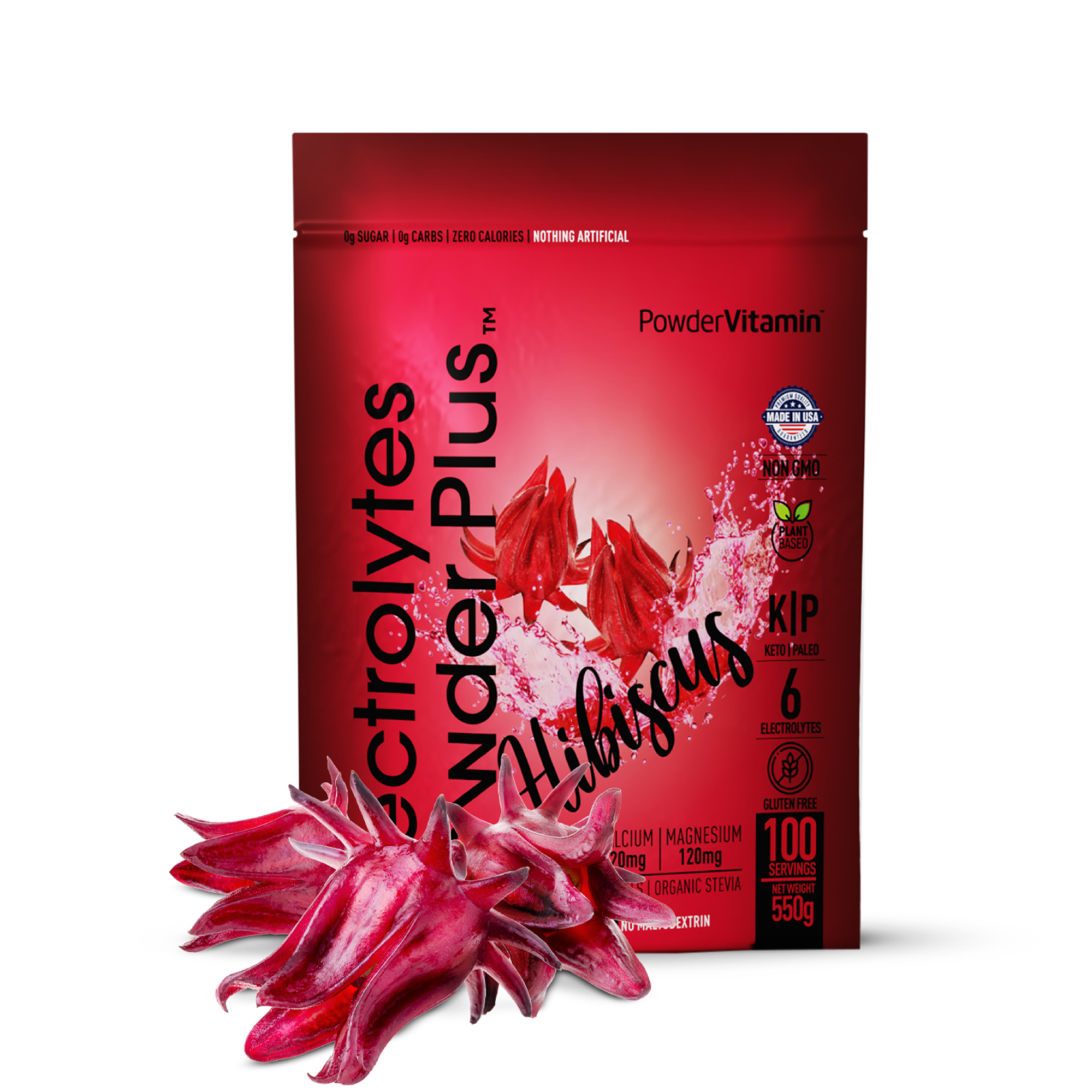 Hibiscus Electrolytes Powder Plus™ 100 Servings