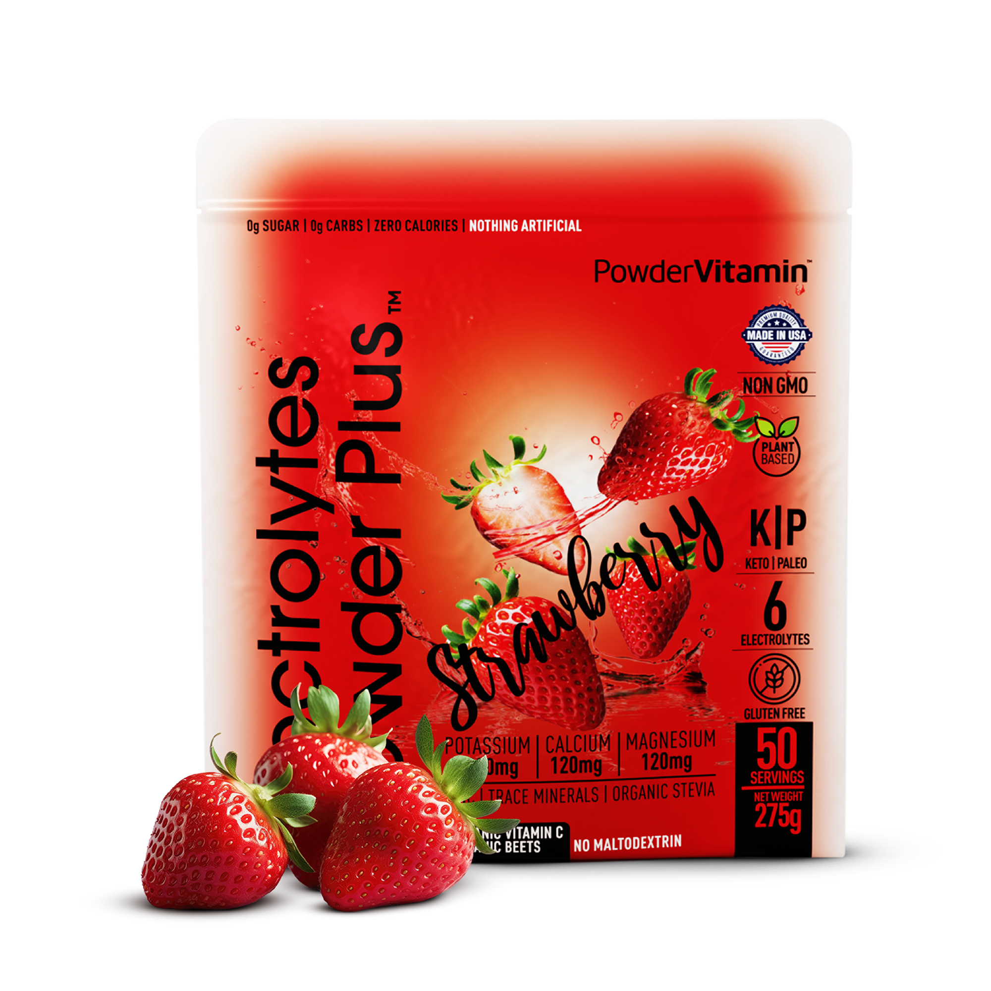 Strawberry Electrolytes Powder Plus™ 50 Servings