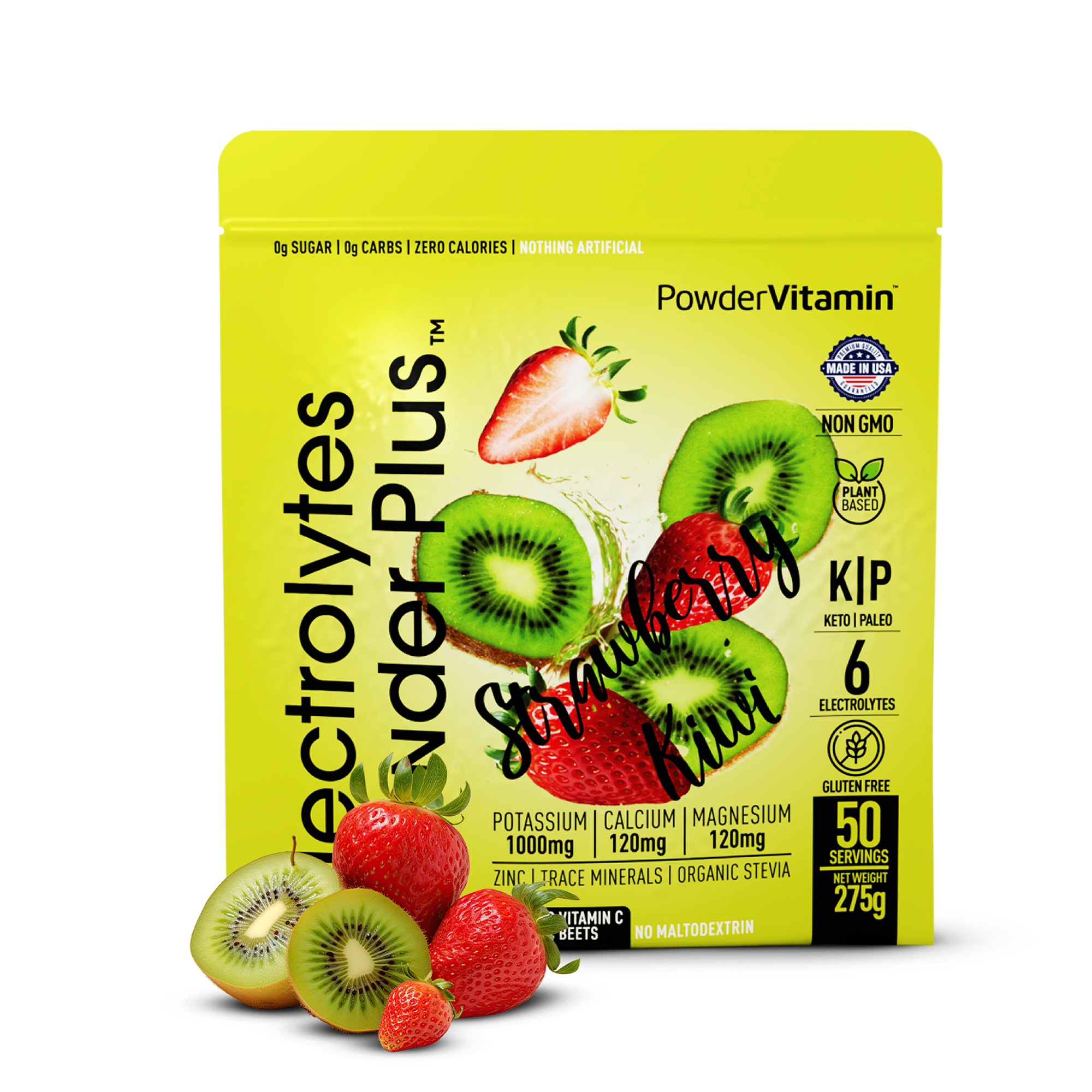 Strawberry Kiwi Electrolytes Powder Plus™ 50 Servings