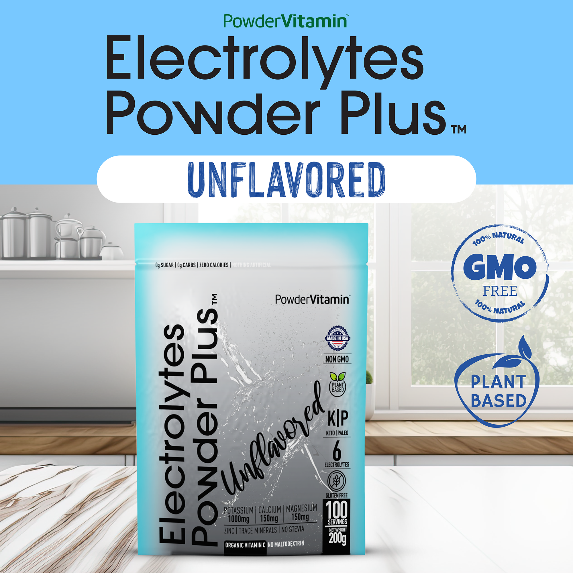 Unflavored Electrolytes Powder Plus™ 100 Servings