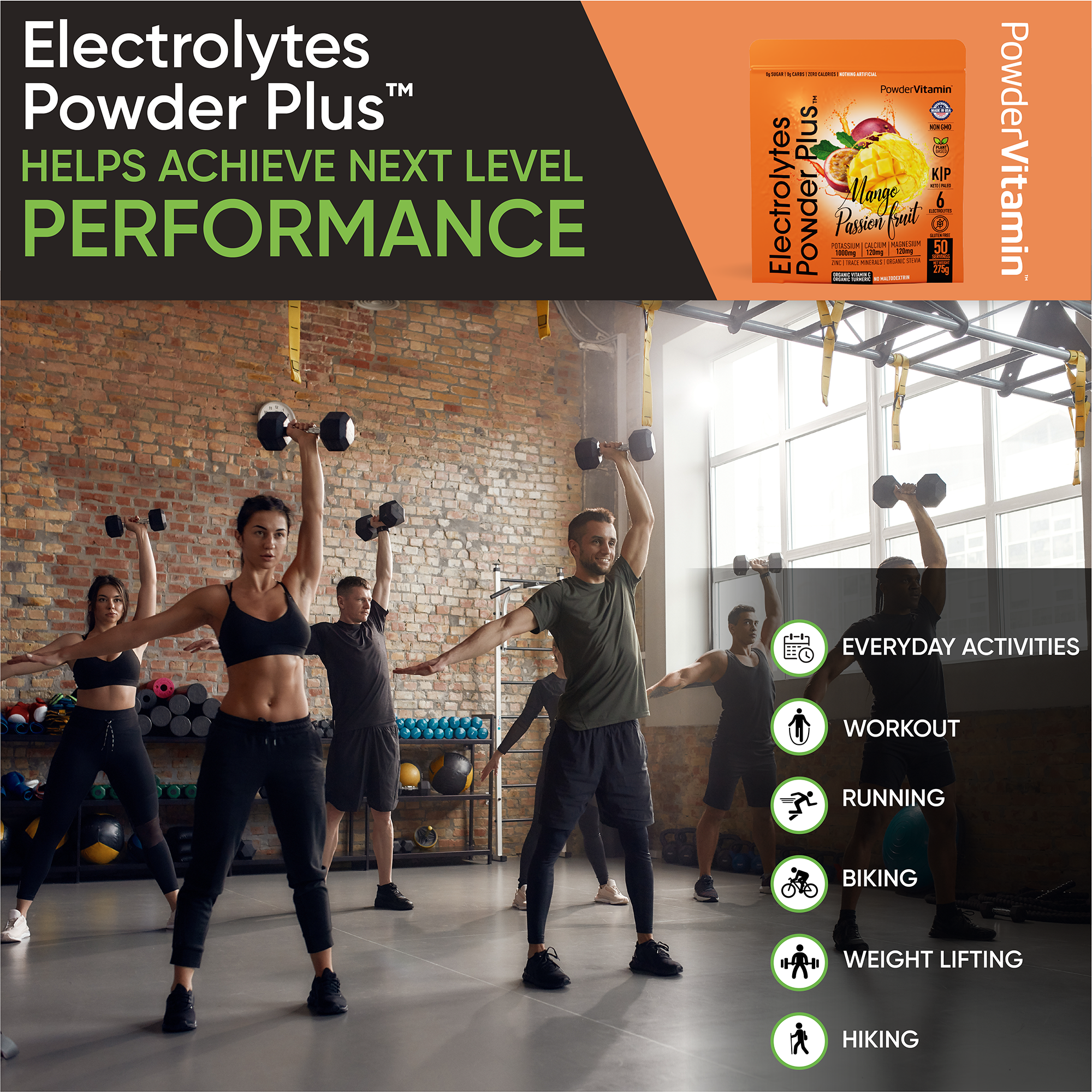 Mango Passionfruit Electrolytes Powder Plus™ 50 Servings