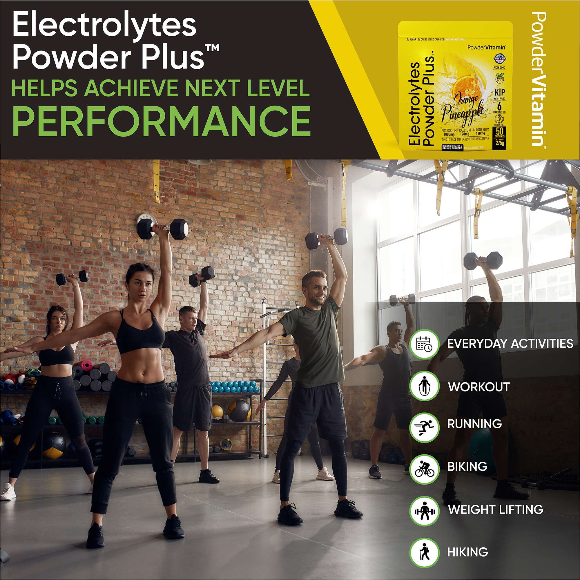 Orange Pineapple Electrolytes Powder Plus™ 50 Servings