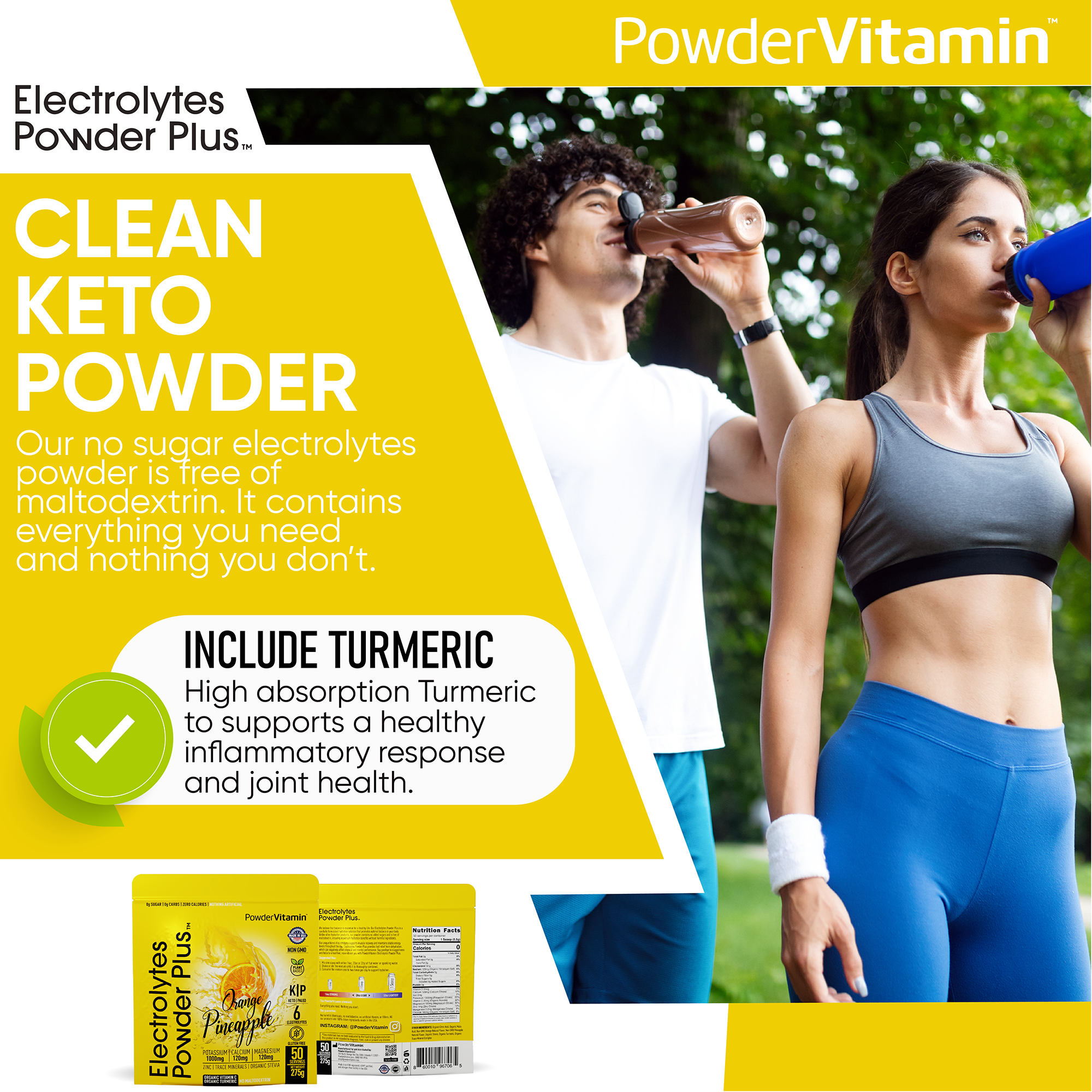 Orange Pineapple Electrolytes Powder Plus™ 50 Servings